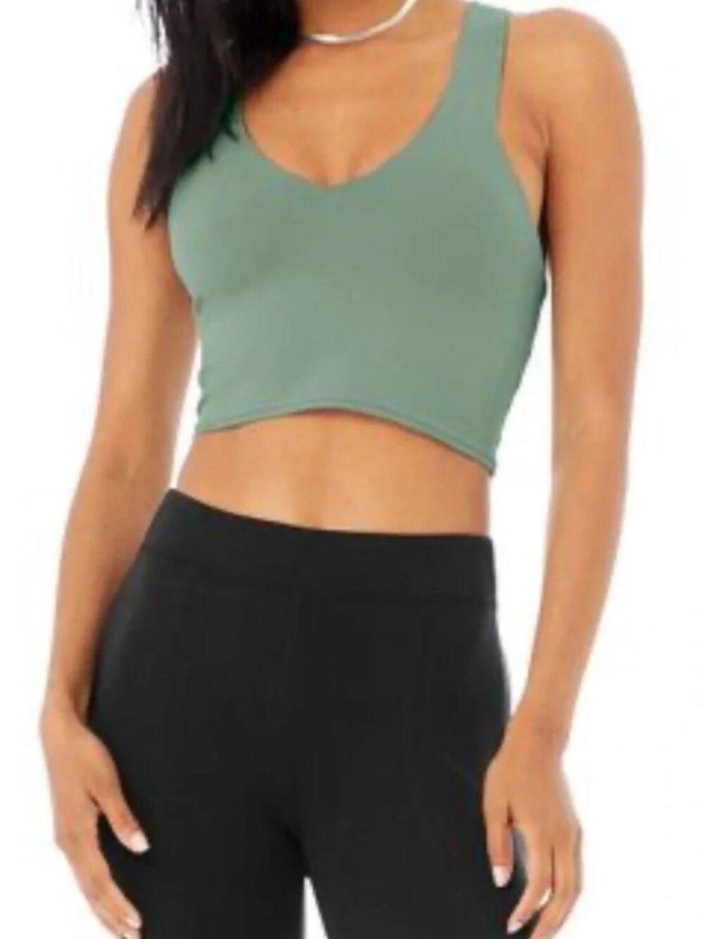 ALO Yoga Airbrush Real Bra Tank Seagrass L